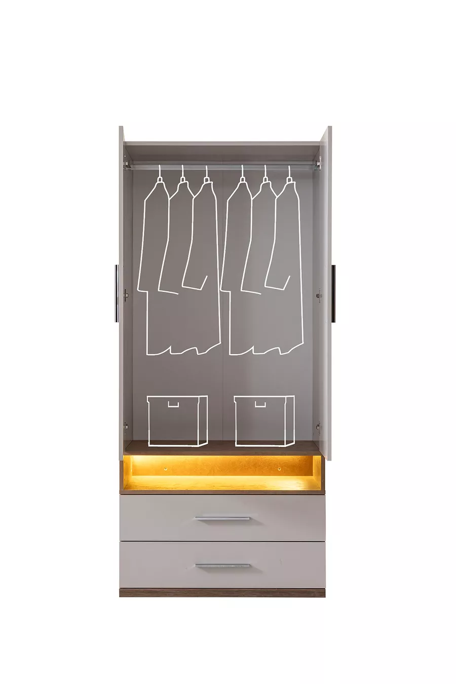 Lits superposés, ensemble chambre jeune Milano avec armoire et bureau, lit superposé moderne + armoire moderne à trois portes