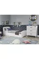 Ensemble de Chambre d'Enfant Soft Blanc - Lit, Armoire à 3 Portes, Commode à 3 Tiroirs, Tout en MDF