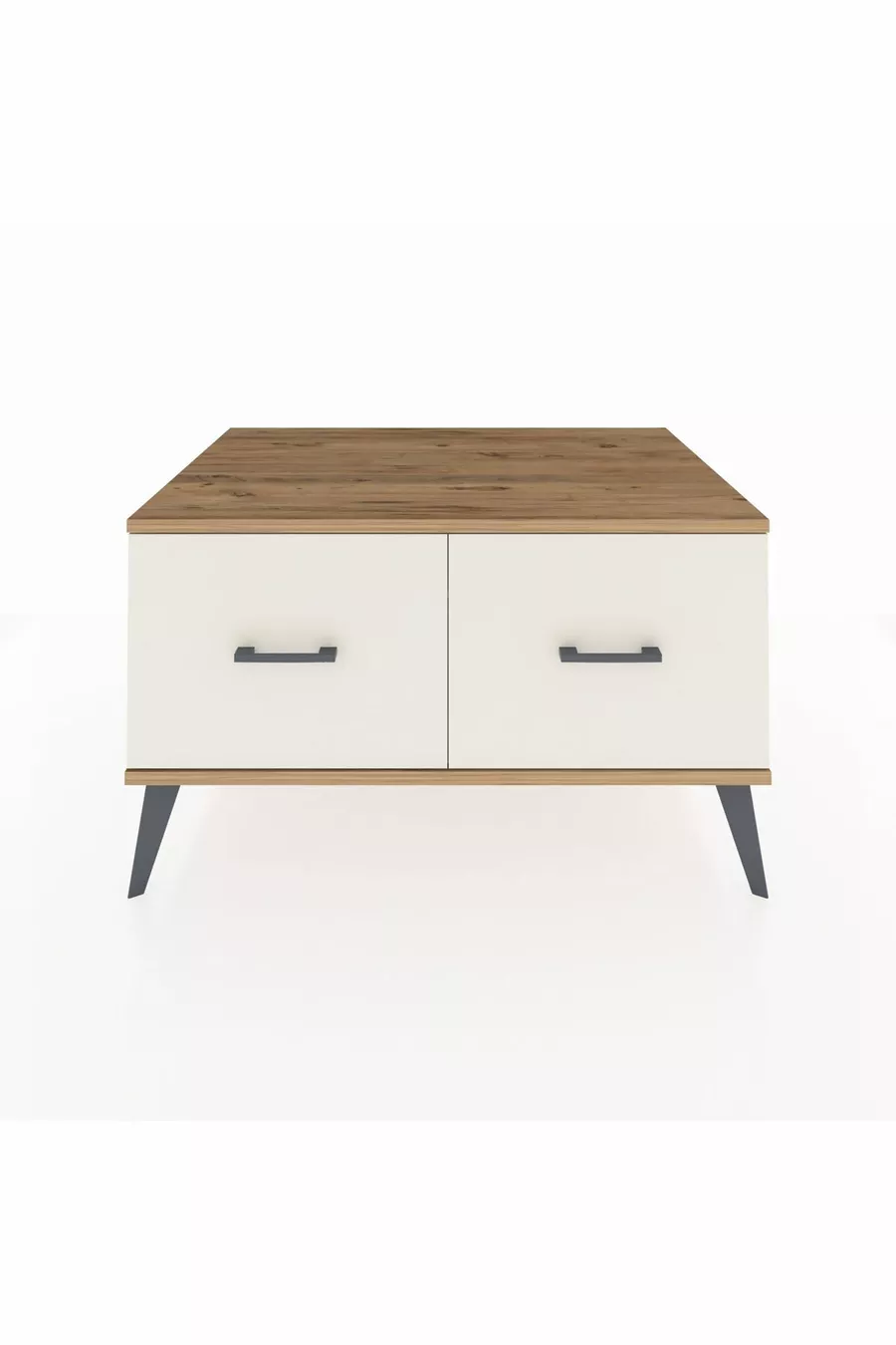 Commode Kronos 2 tiroirs Pierre de Lune-Pin/Pierre de Lune