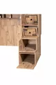 Lits superposés, lit superposé naturel, armoire, bureau