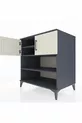 Commode Kronos 3 étagères 2 portes Anthracite-Pierre de lune
