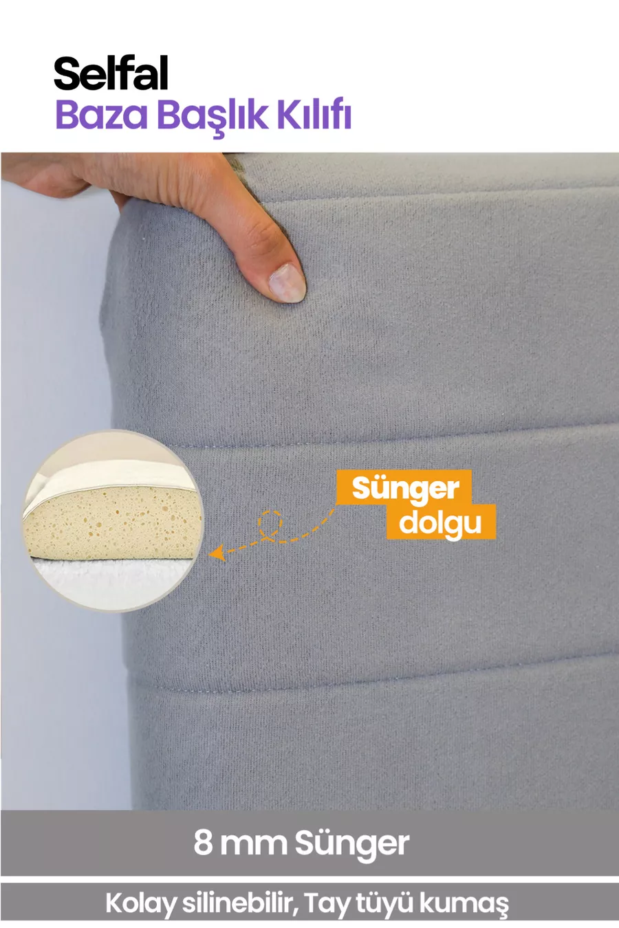 Housse de Tête de Lit pour Lit - Tissu Matelassé en Poil de Poney (Options de Taille)