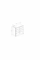 Commode Berlin - Pin Atlantique - Marron - 4 tiroirs
