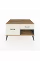 Commode Kronos 2 tiroirs Anthracite-Sapin/Pierre de lune