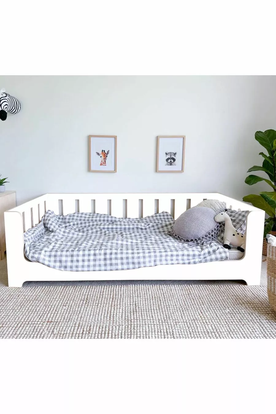 Lit Montessori pour enfants et bébés MarkaaWM Zambak Blanc