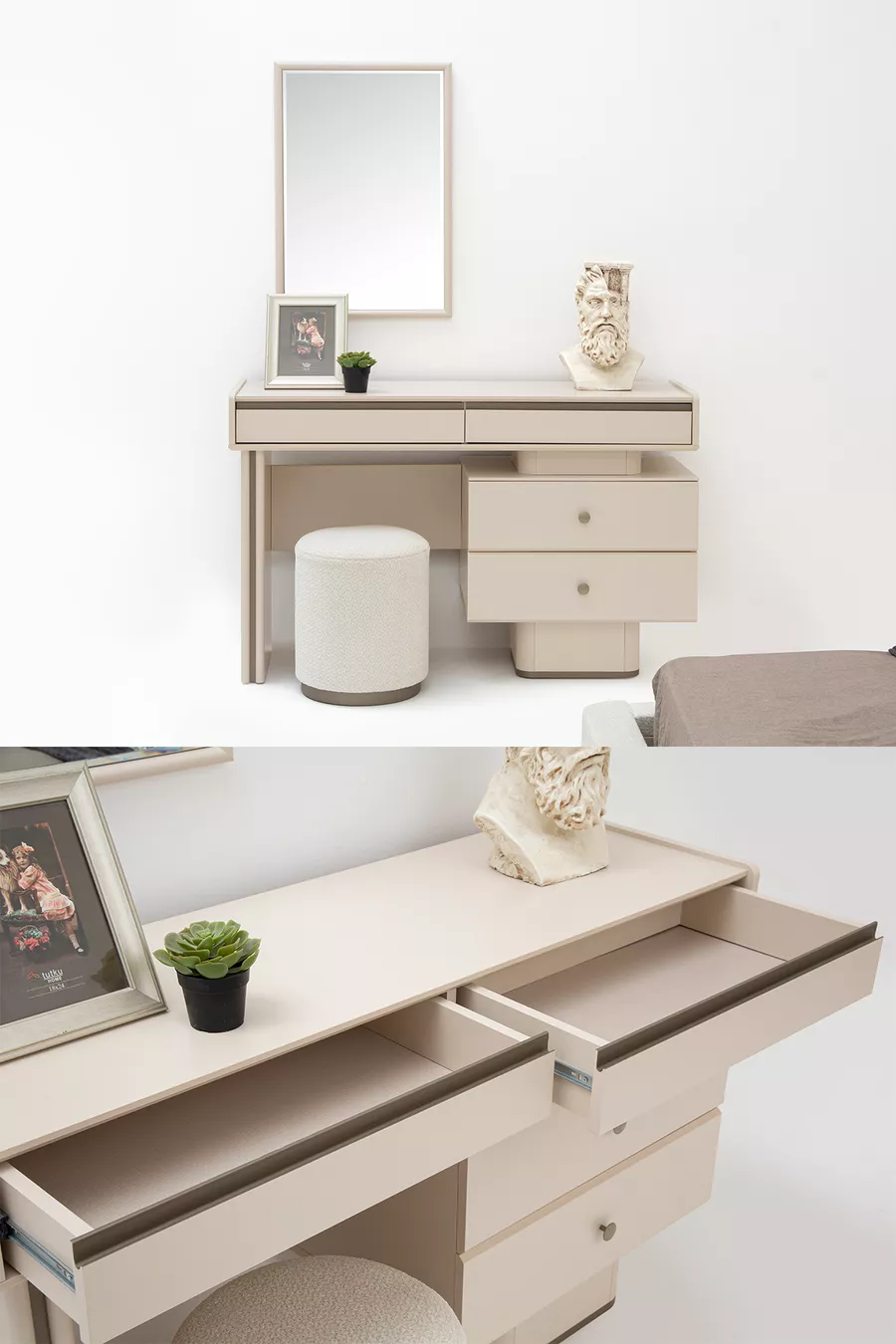 Ensemble de chambre à coucher Lumera avec portes en verre