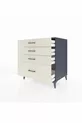 Commode Kronos 4 tiroirs Anthracite-Pierre de lune