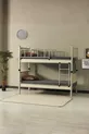Chambre d'enfant pour dortoir avec lits superposés et lit simple en métal et bois Gris