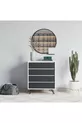 Commode Suvera 4 tiroirs Blanc-anthracite