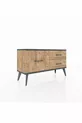 Commode Arges 3 tiroirs Pin-Anthracite/Pin