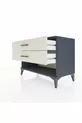 Commode Hyperion 2 tiroirs Anthracite-Pierres de lune