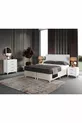 Ensemble de chambre à coucher complet en MDF blanc avec 6 portes, montage gratuit