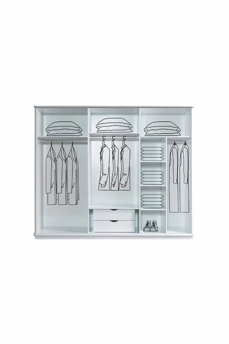 Asel Ensemble de chambre à coucher à base de MDF