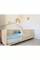 Lit Montessori pour bébé et enfant en bois naturel avec toit arrière