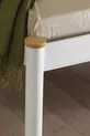 Kappis-s Lit en métal forgé pour une personne - blanc (lattes en bois)