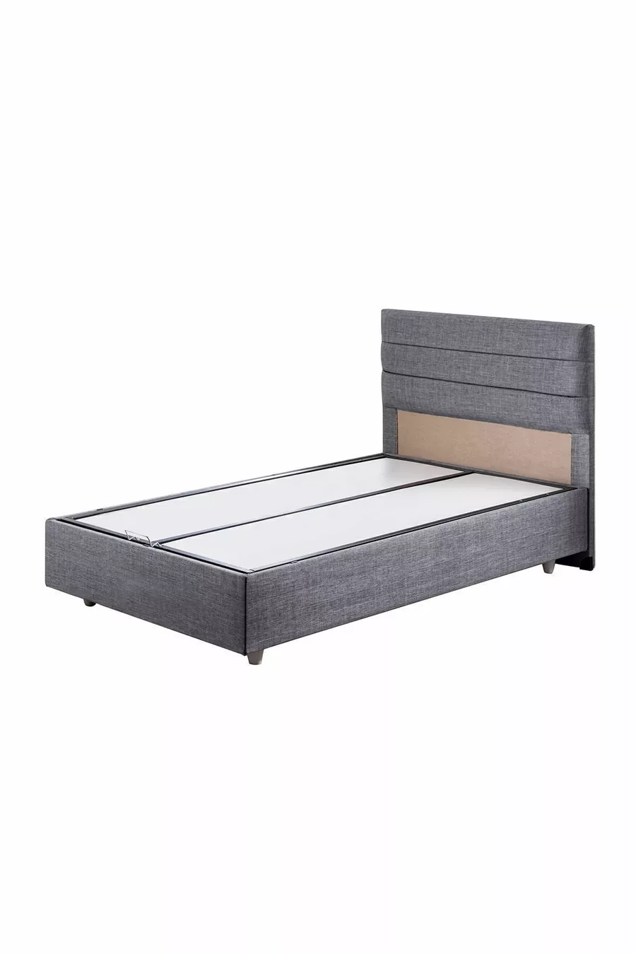 Ensemble de lit Comfort Sofia avec base et tête de lit simple Gris