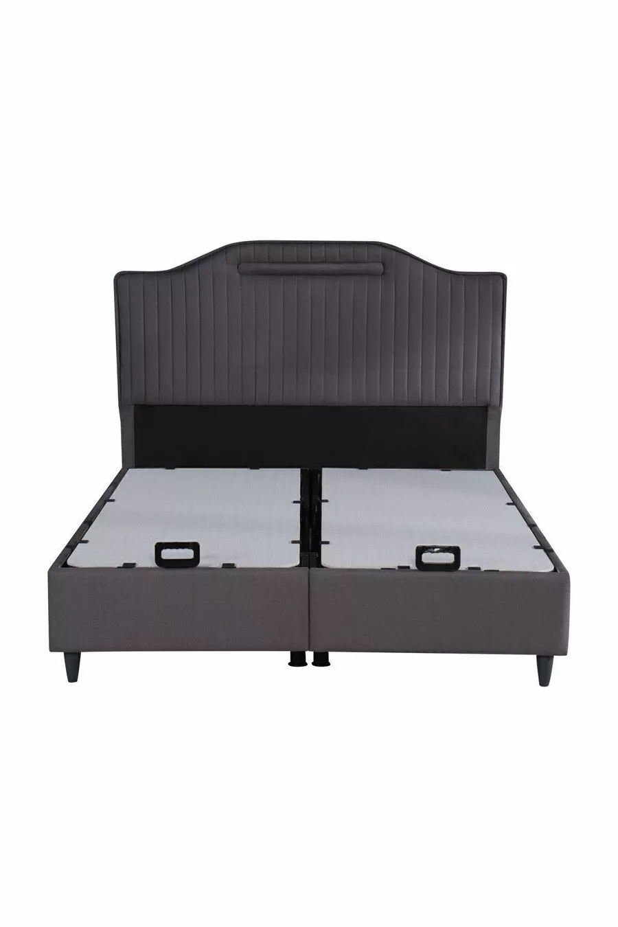 Ensemble tête de lit et sommier avec coffre Royal Lux ANTHRACITE (LIT NON INCLUS)