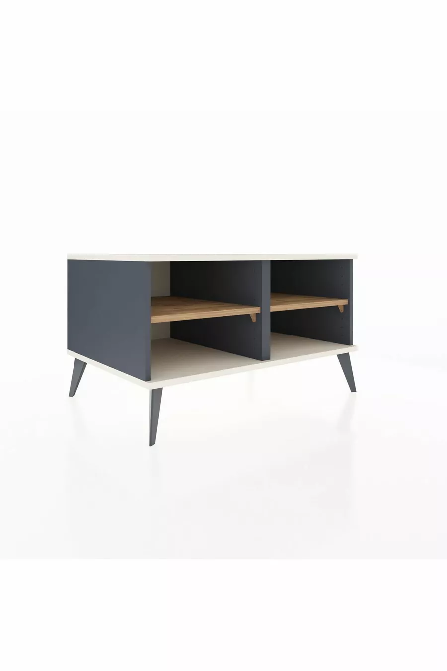 Commode Kronos 2 étagères Anthracite-Pierre de lune/Sapin