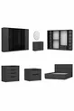 Ensemble de chambre à coucher Kale Luxe - Anthracite Set 2