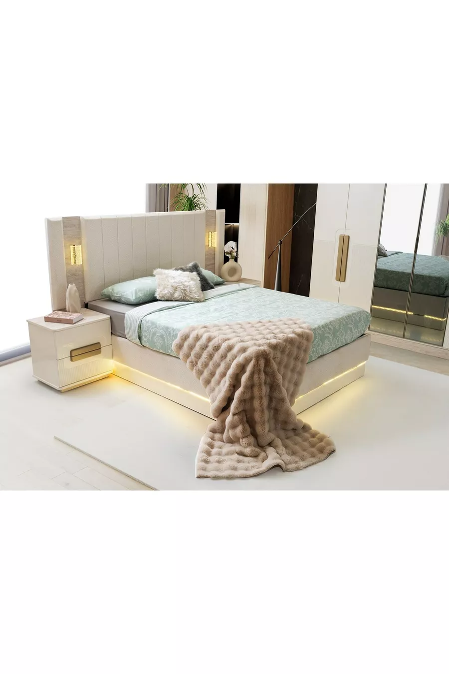 ENSEMBLE DE CHAMBRE À COUCHER ZEN À BASE DE MDF
