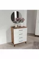 Ensemble de chambre à coucher complet en MDF Sport avec 6 portes, pin atlantic-blanc (avec sommier)