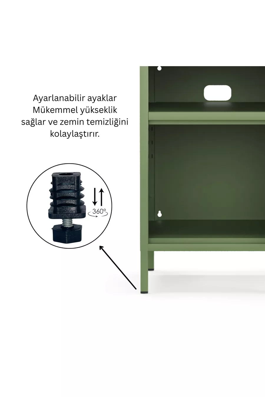 Commode Pera avec étagères ouvertes, 5 x x cm - Disponible en 9 couleurs
