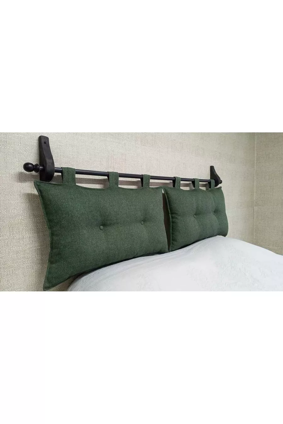 Tête de lit pour lit double avec sommier