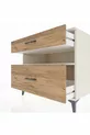 Commode Kronos avec une étagère et 2 tiroirs, Pierre de Lune-Pin