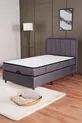 Ensemble de Lit avec Sommier Coffre et Tête de Lit Royal Plus, Matelas à Ressorts avec Protection, Anthracite