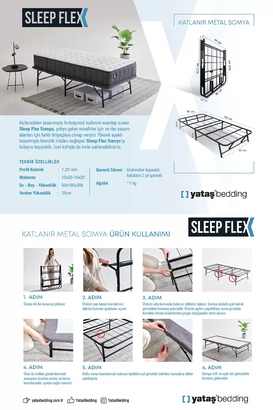 Sleep Flex Lit Pliable Une Place