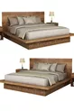 Lit en bois marron