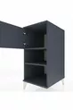 Table de chevet Kronos à 2 étagères avec 1 porte Anthracite-Anthracite