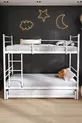 Lit superposé Trend avec couchette, compatible pour 3 personnes, lit en métal blanc