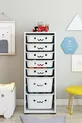 Armoire à jouets KIDS 7 avec 7 paniers et décorations souriantes Boîte de rangement pour jouets