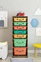 KIDS Armoire à jouets avec 7 paniers et sourires Boîte de rangement pour jouets
