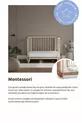 Ensemble de Berceau en Bois Naturel (BL) X - lit pour maman, lit, parc de jeu, lit junior Montessori