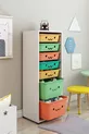 KIDS Armoire à jouets avec 7 paniers et sourires Boîte de rangement pour jouets