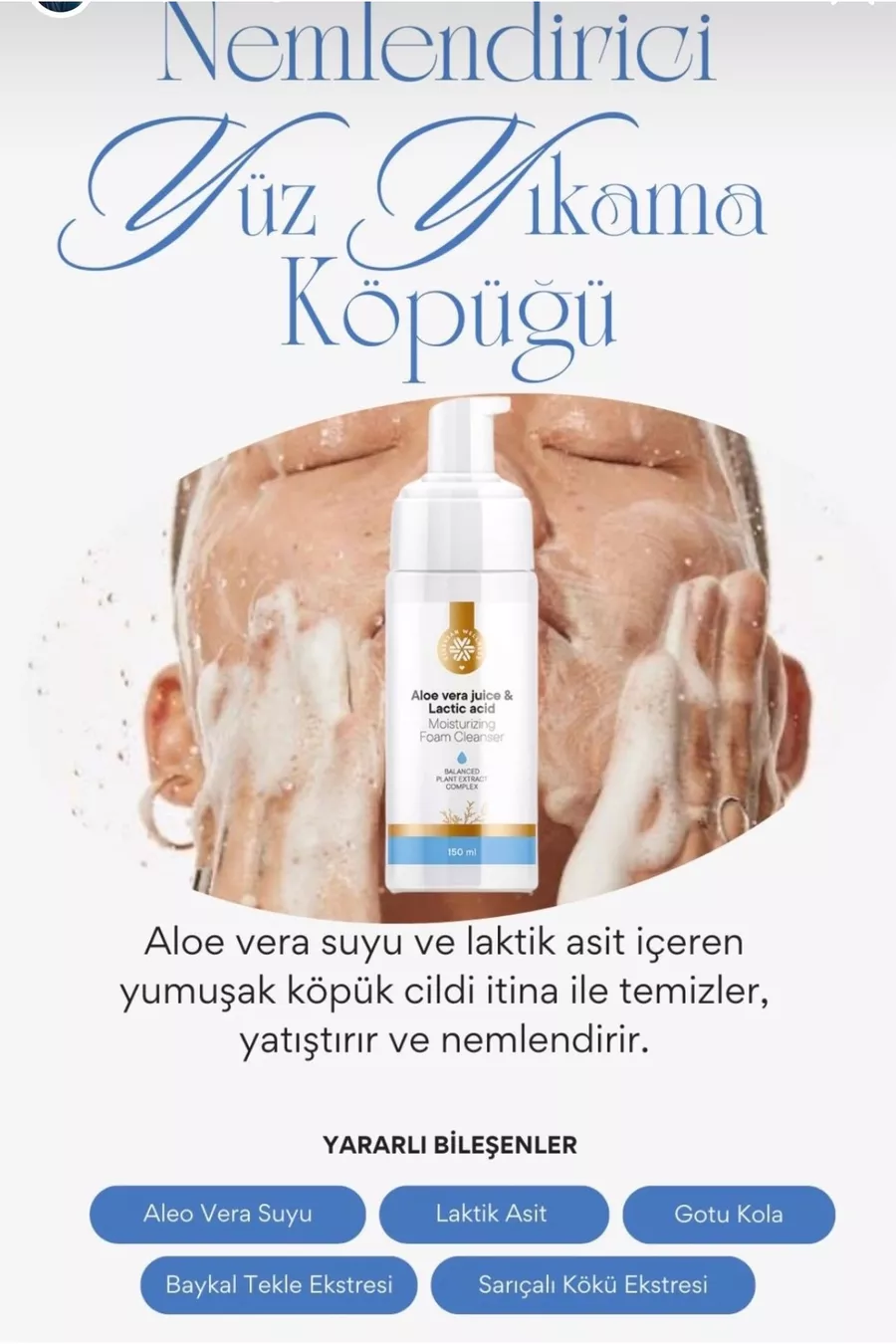 Mousse Nettoyante Visage Hydratante ( ml)