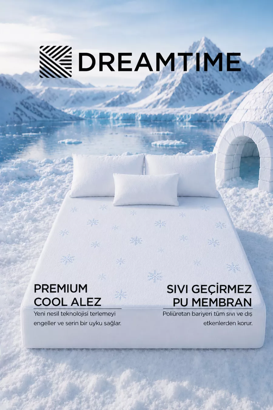 Protège-matelas imperméable COOL Premium Fitted | Frais, ultra-silencieux, qui ne fait pas transpirer