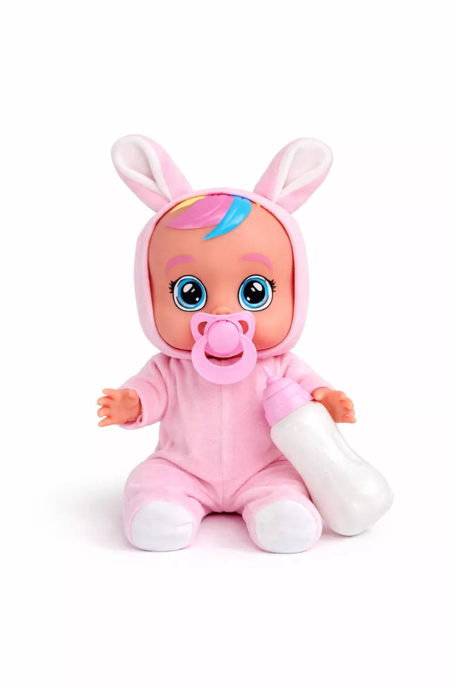Bébé en viande qui pleure et parle rose poudré