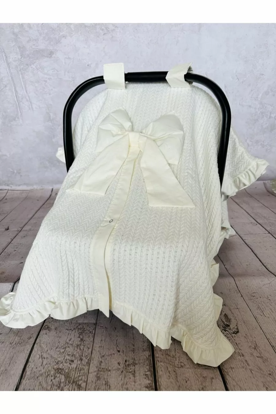 Couverture de poussette pour bébé à volants 2 pièces, Coussin de poussette avec soutien lombaire orthopédique