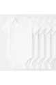 Body Bébé à Manches Courtes Blanc % Coton Organique, Lot de 5, NEUF