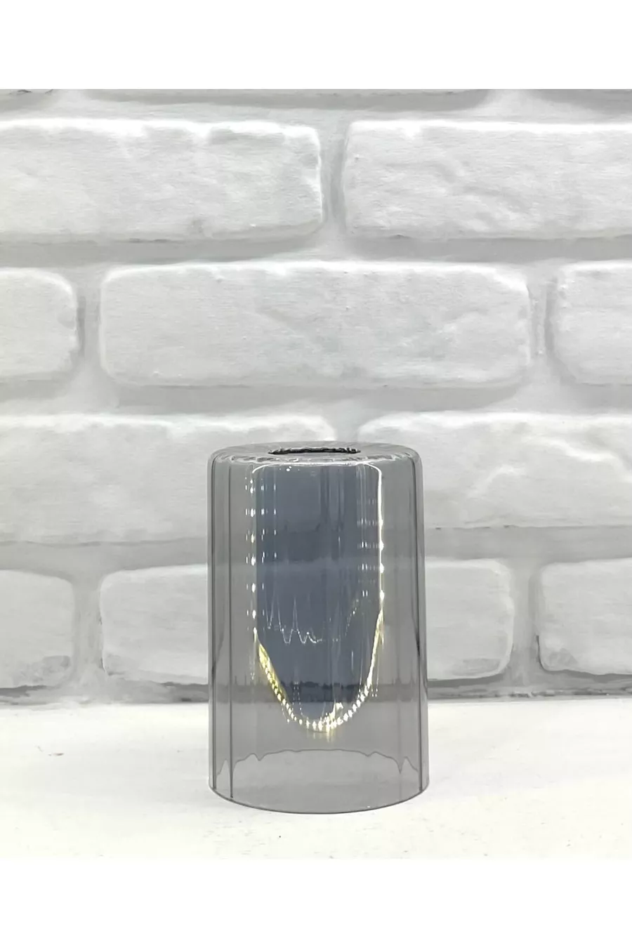 Verre de lampe à tube brillant rayé couleur chrome, abat-jour chandelier, pièce de rechange en verre  cm, compatible avec douille 