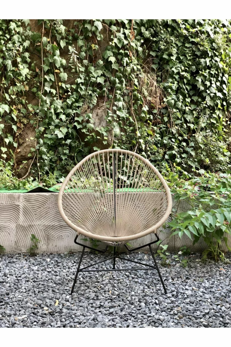 Chaise d'extérieur en osier Egg Acapulco