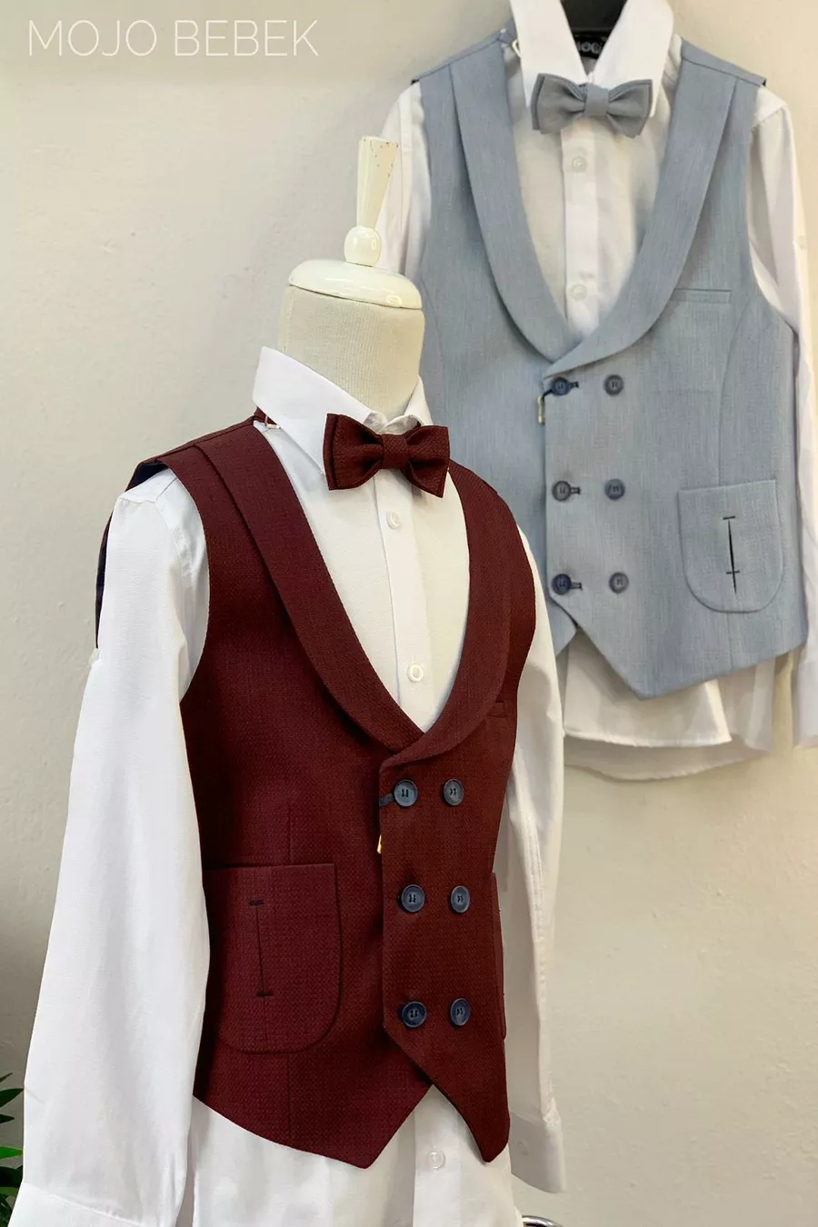 Ensemble de sport pour garçon Mojo avec gilet à poches  Bordeaux