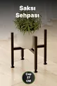 Table de Pot Mini Potées Support de Fleurs Métallique Décoratif Pieds Réglables en Acier Inoxydable  cm Porte-Plantes