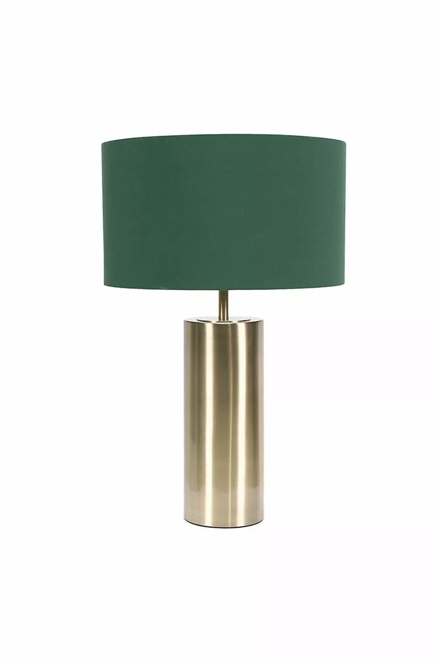 Lampe vintage avec abat-jour vert kaki en velours
