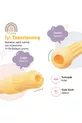Suceur de dent pour bébé en silicone (hochet-tube à mâcher-paille) 2 hochets 1 brosse