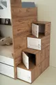 Mars Ranza / 100 % MDF / 2 Lits superposés avec sommier à ressorts en bambou / 2 Parures de lit offertes