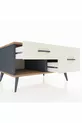 Commode Kronos 2 tiroirs Anthracite-Sapin/Pierre de lune